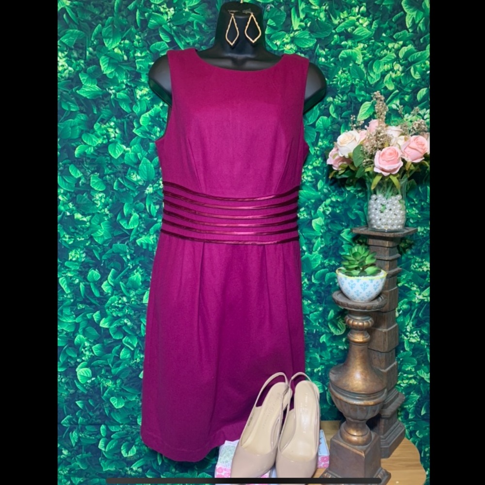 Banana Republic Magenta Sleeveless Dress Sz 8